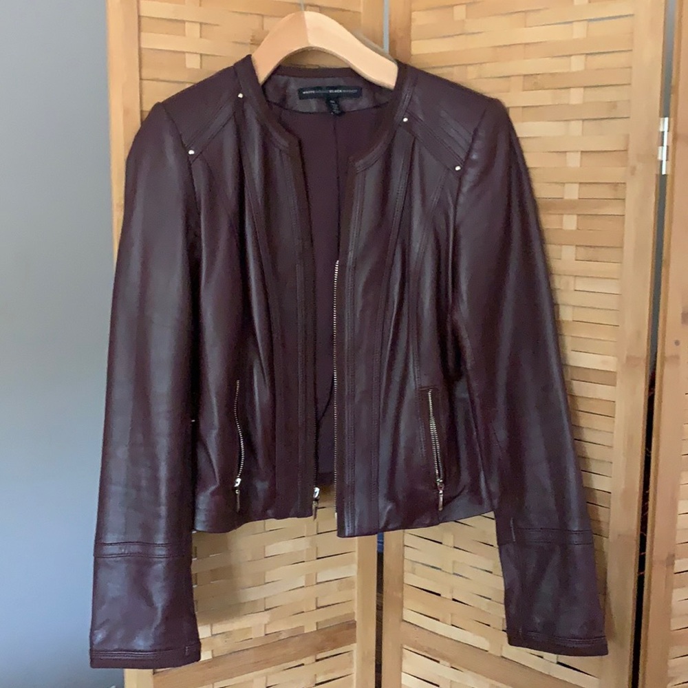 White House Black Market leather jacket XS perfect shape